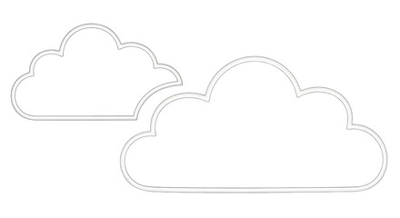 Isolated Cloud Outlines
