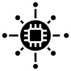 Smart Sensor glyph icon
