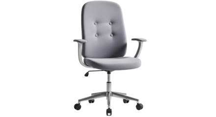 Isolated Grey Office Chair