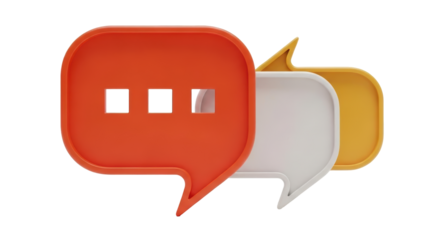 Isolated Colorful Speech Bubbles