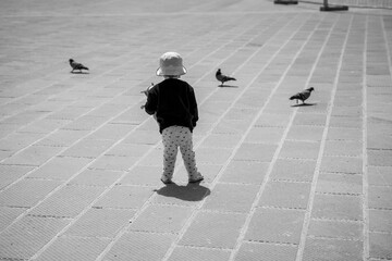 girl walking on the street