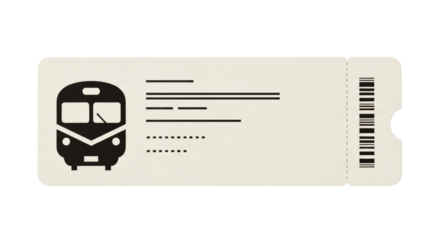 Isolated Train Ticket