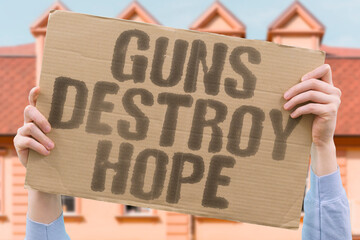 “Guns Destroy Hope,” capturing the urgent call for safety and resistance against...