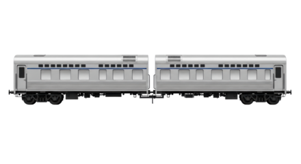 Isolated Train Passenger Carriages