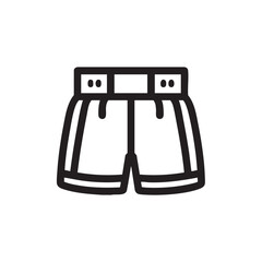 A simple drawing of a pair of shorts.