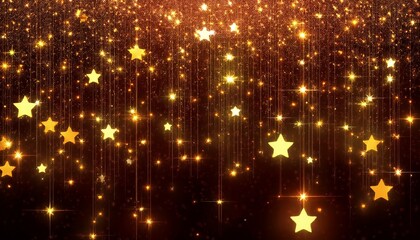 stars falling abstract background with glittering shiny particles this luxury shiny glamorous awards ceremony on black background