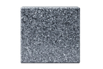 A gray stone with a black border