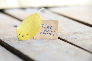 Time to school concept, education background.