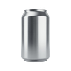 Simple and modern aluminum can showcasing sleek metallic design perfect for beverages and packaging
