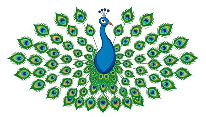 Colorful peacock illustration (1)