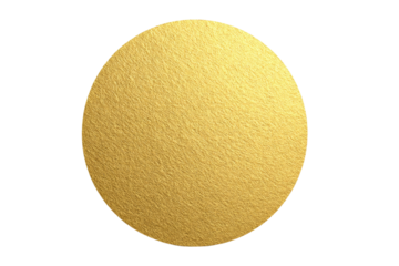 A gold colored object with a round shape