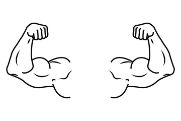 Line Art both Arms Illustration | Minimalist Hand Drawing, Human Body, Anatomy Vector Design