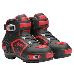 Fototapeta premium simple 3d biker shoes icon no background
