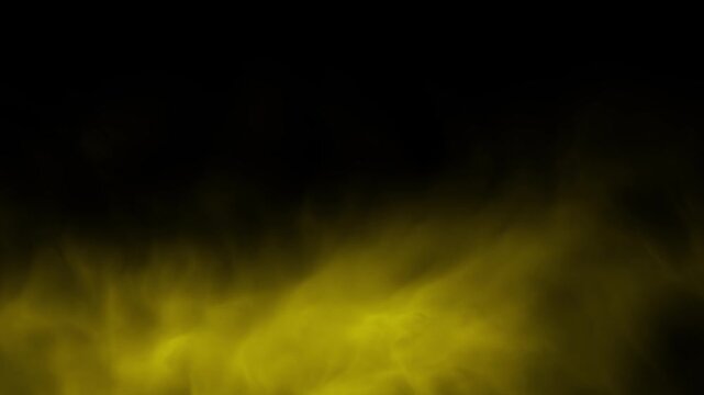 Rising Wall of Endless yellow Smoke Steam Loop. For professional video editing 
