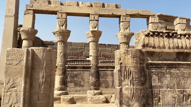 Temple of Isis at Philae Island in Aswan, Egypt