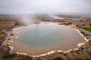Views from the Geysir geothermal area, Iceland
