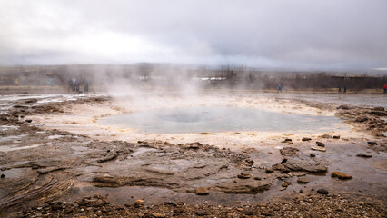 Views from the Geysir geothermal area, Iceland