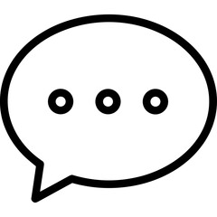 Fototapeta premium Outline icon in speech bubble design on a transparent background 