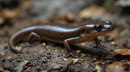 Fototapeta premium Northern Slimy Salamander (Plethodon glutinosus)