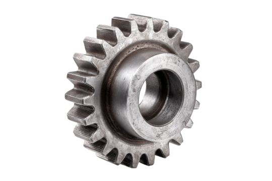 Metal Gear Cogwheel on Transparent Background