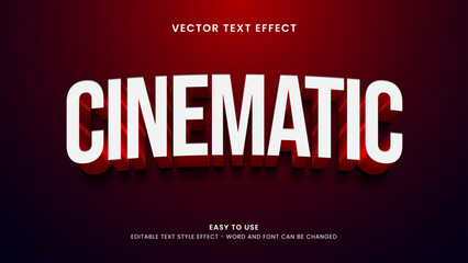 Obraz premium editable text effect cinematic 3d style premium vector