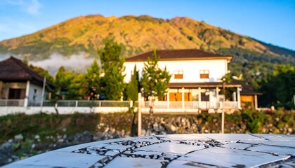 Fototapeta premium Mountain village, morning light