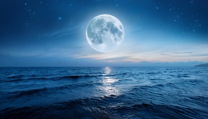 moon over the sea
