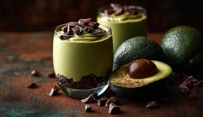 Two Green Avocado Chocolate Desserts
