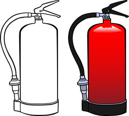 Fire Extinguisher vector illustration isolated on white background