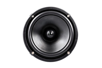 Black Loudspeaker Cone on Transparent Background