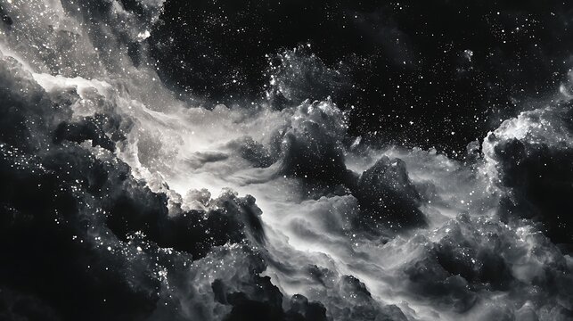 Explore the stunning black and white galaxy nebula space background wallpaper for desktop and mobile phones