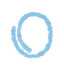 Chalk contour round box forms a speech bubble with subtle highlight and light blue background. Text element appears as a sketched icon, blending playful balloon and box in simple sketch style.