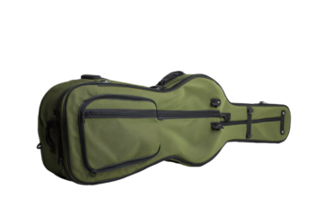 Olive Green Soft Guitar Case on Transparent Background