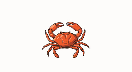 Detailed Illustration of an Orange Crab.