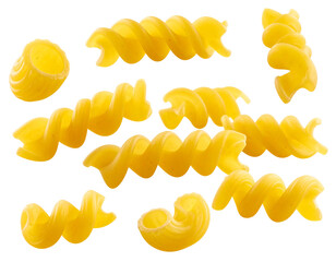 Close-up of various shapes of uncooked pasta