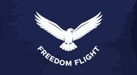 Fototapeta premium Freedom Flight Dove Graphic Design.