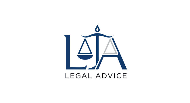 LJA Legal Advice Logo with Balance Scale Symbol.