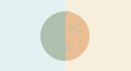 Pie Chart Showing Two Sections in Green and Orange.