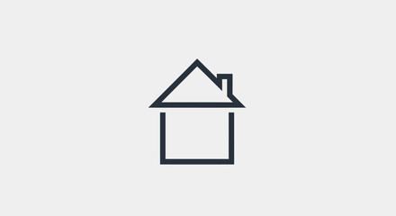Simple House Outline Graphic Design.