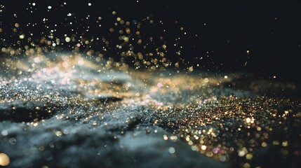 Obraz premium Download sparkling glitter background for free abstract gold dust bokeh light effect texture design