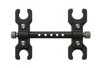 Carbon fiber 15mm rod clamp with transparent background
