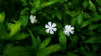 fine fair flowers surrounded by verdant plants
