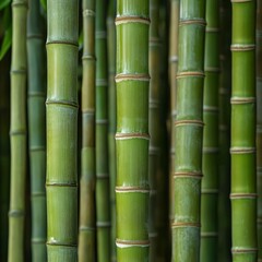 Close-up of green bamboo stalks