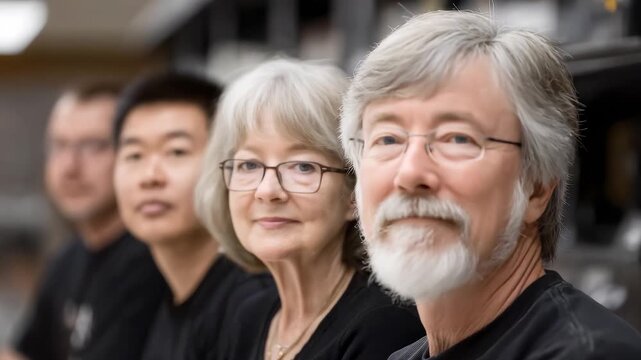 Diverse Team Focused on Innovation Collaboration