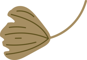 Abstract Leaf with Curved Lines