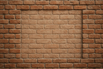 Obraz premium Brick Window Pane: Subtle Light Center