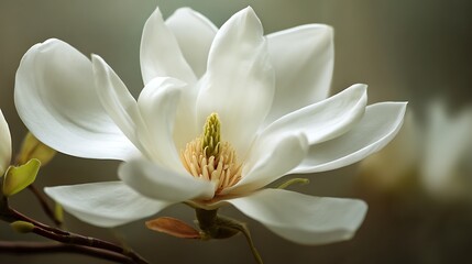 Fototapeta premium refined ivory bloom with intimate proximity 