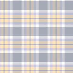Light Blue, Yellow, and White Plaid Tartan Print