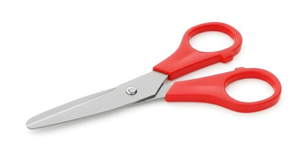 Get precise cuts with these sharp red scissors, ideal for crafting projects, office tasks, and educational uses - a must-have tool for everyone
