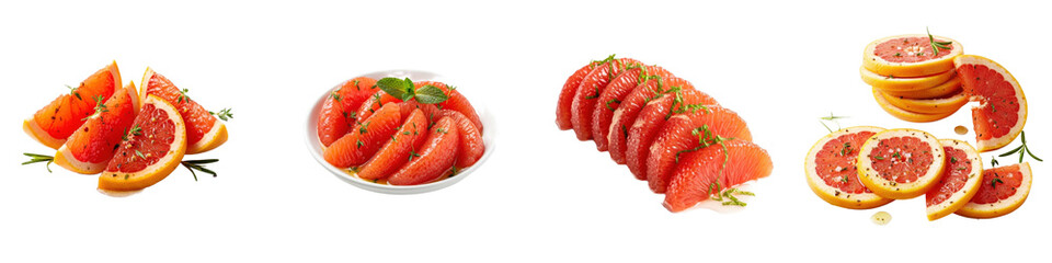 Grapefruit slices, arranged beautifully. Citrus fruit, healthy eating, vitamin c, fresh, raw, vegan, diet, food styling, natural, gourmet, organic, nutritious